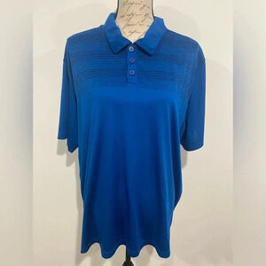 Columbia Omni-Wick Golf Performance Polo Shirt. Royal blue striped. Size XL